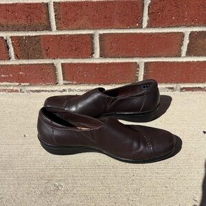 Clarks Soft Cushion Womens Shoes Brown Leather 15807 Size 7